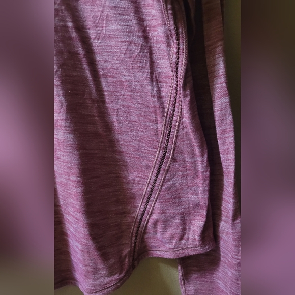 GUC Lululemon Athletica Lost in Pace Long Sleeve Heathered Deep Rouge Size 12 - Picture 9 of 14